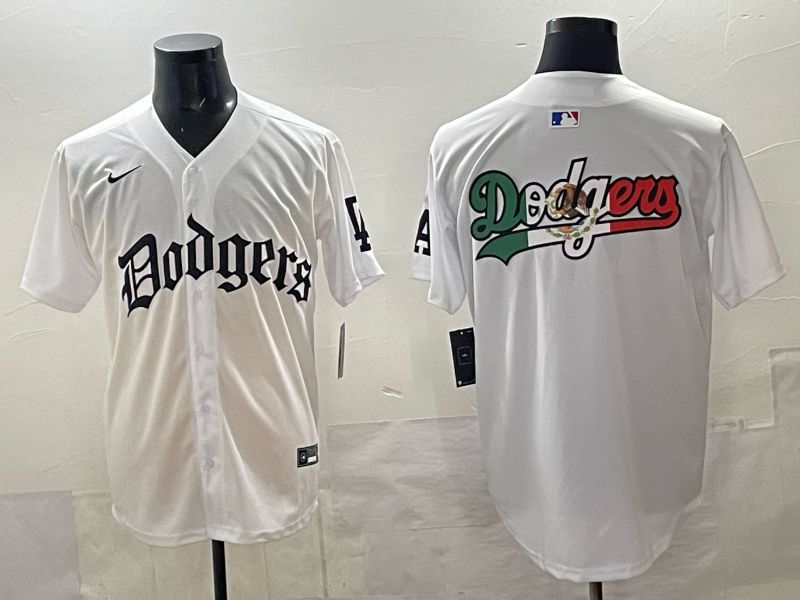 Men 2025 Los Angeles Dodgers Blank White 7th generations Joint Name Nike MLB Jersey style 06->los angeles dodgers->MLB Jersey